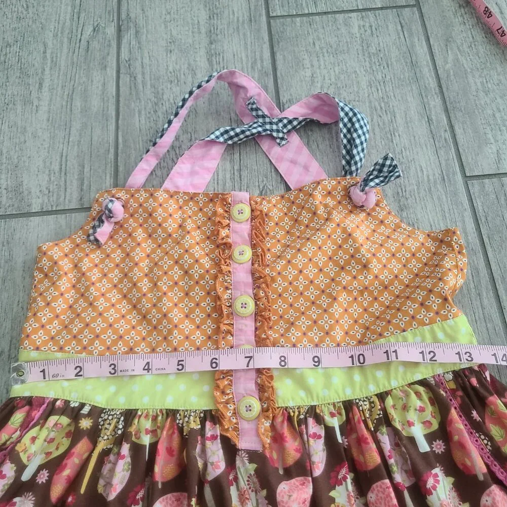 Matilda Jane Girls Multicolor Patchwork Halter Dress Size 12